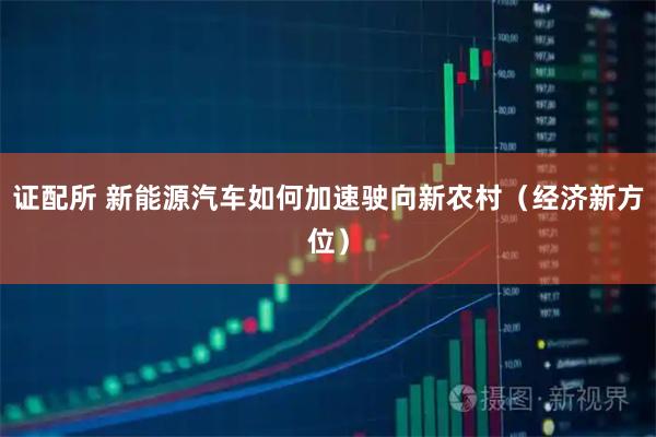 证配所 新能源汽车如何加速驶向新农村（经济新方位）